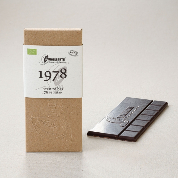 Wohlfarth Schokolade aus Berlin Tafel 1978 von der Bohne an hergestellt